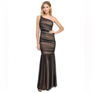 B. Darlin One Shoulder Maxi Formal Dress